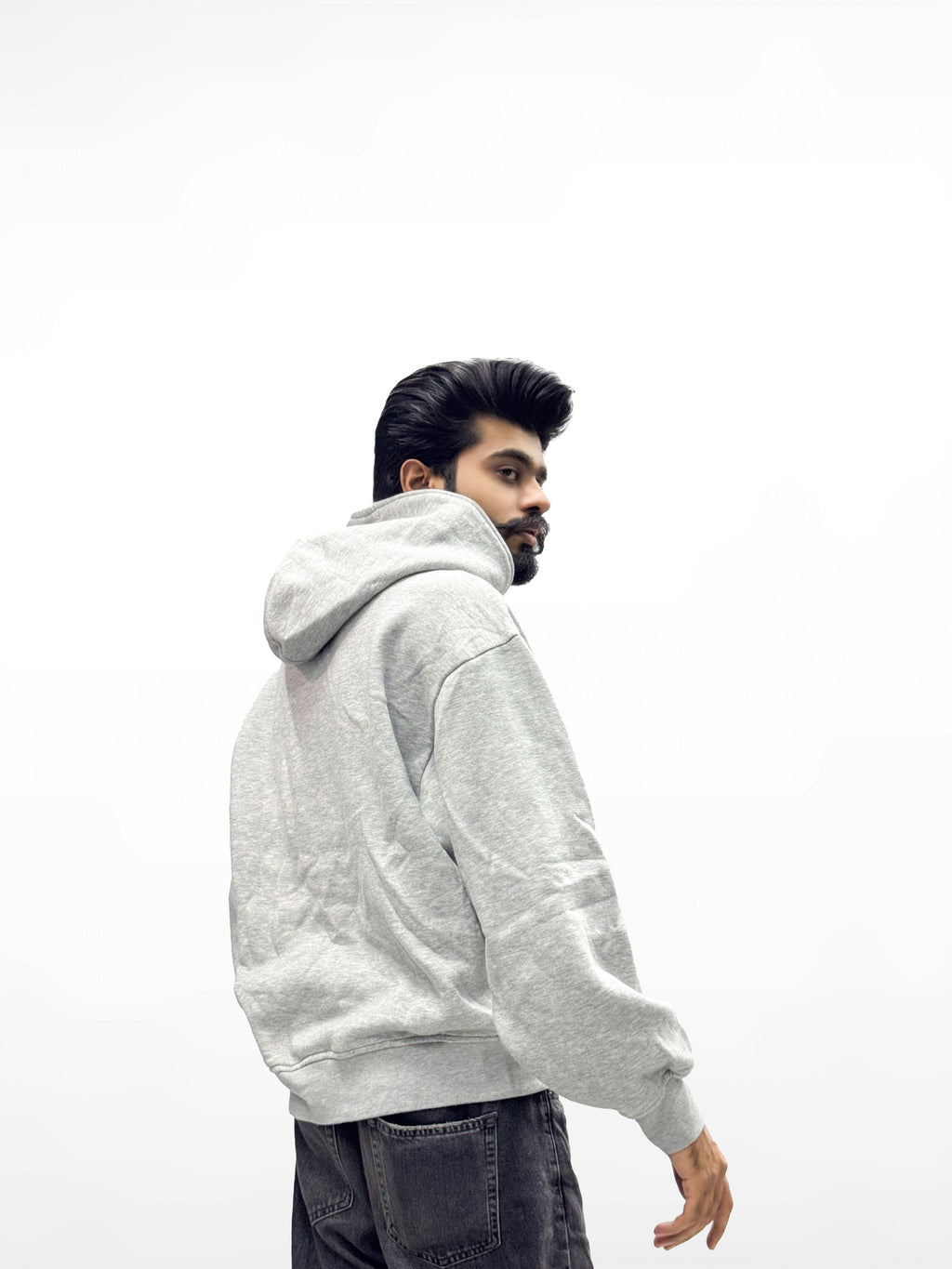 Oversize Baggy Gray Hood