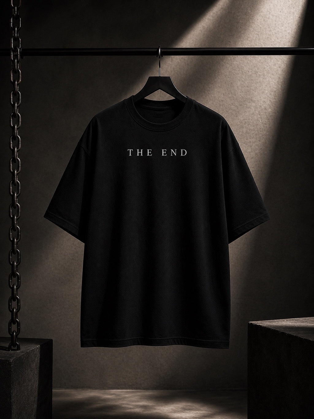 The End Oversized Graphic T-Shirt — Black