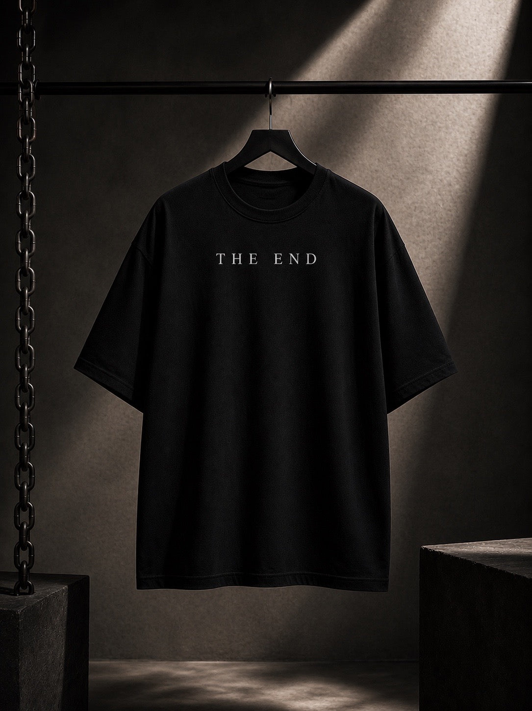 The End Oversized Graphic T-Shirt — Black