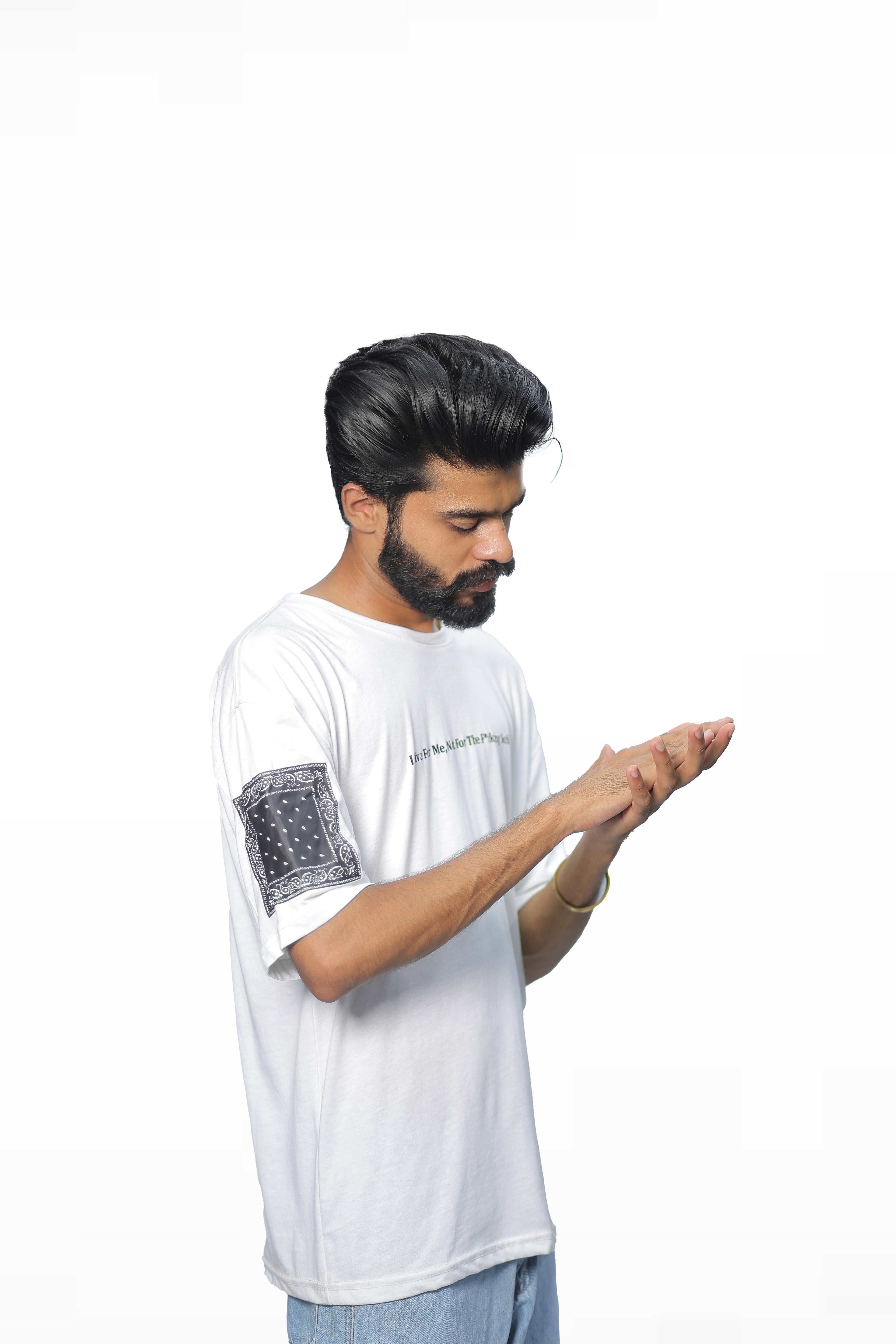 Oversized White Bandana