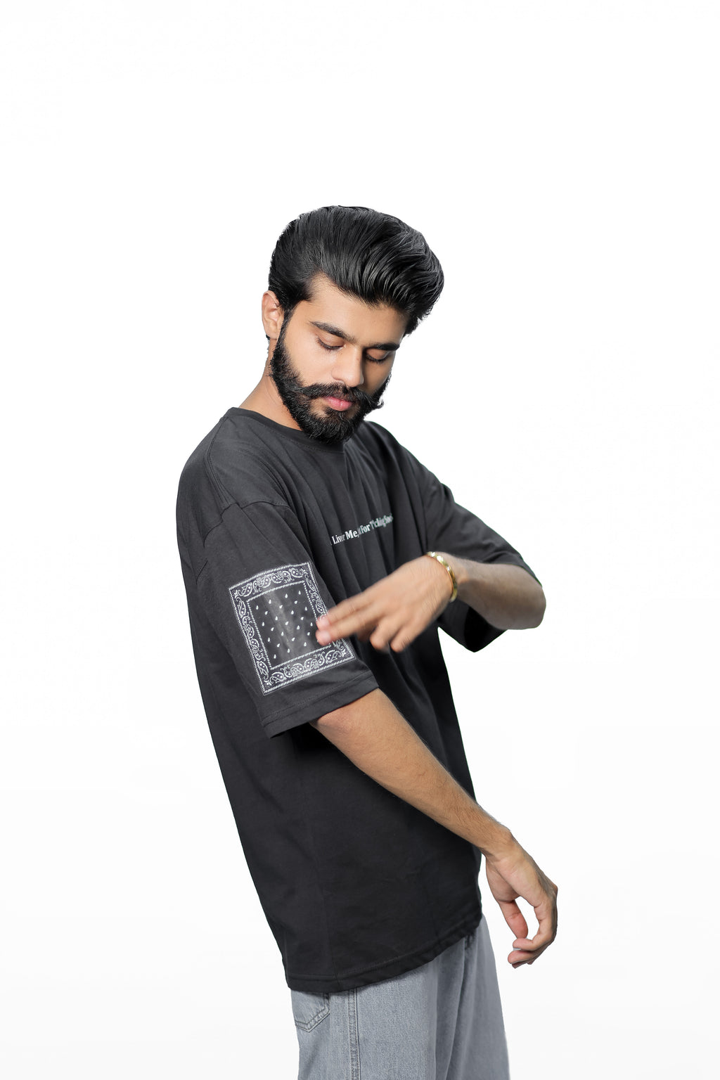 Oversized Black Bandana