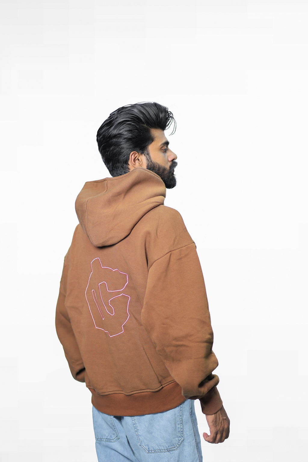 Oversize Baggy Kite Brown Hood