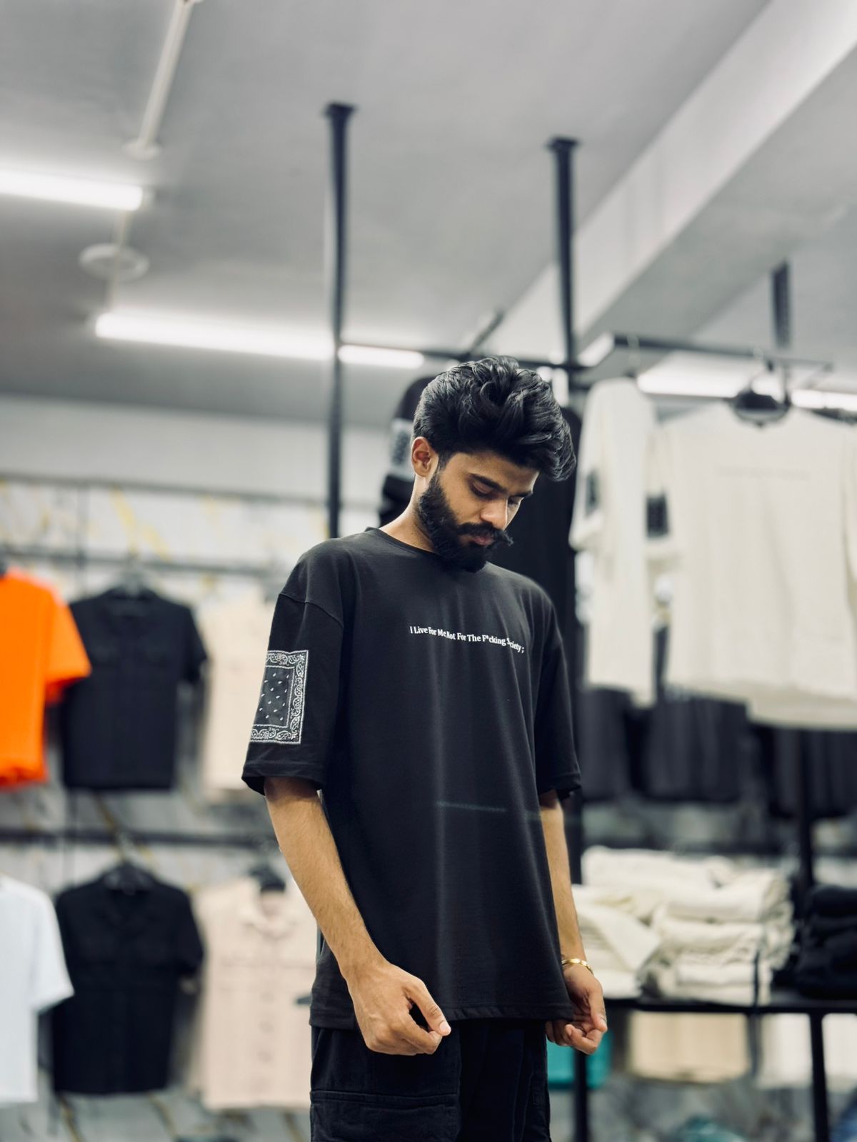 Oversized Black Tee